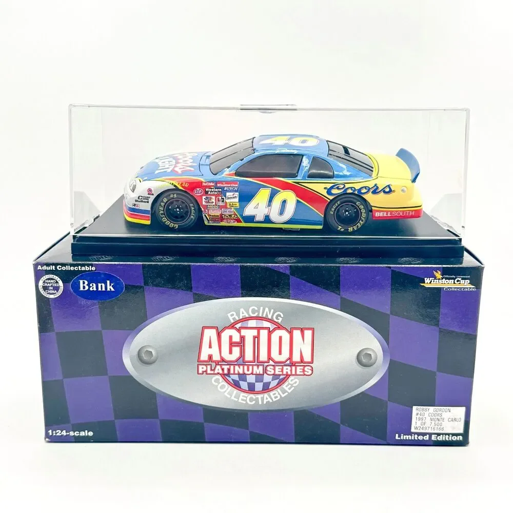 Robby Gordon #40 Coors  Light Chevy Monte Carlo Diecast Bank  1:24 Action  1997